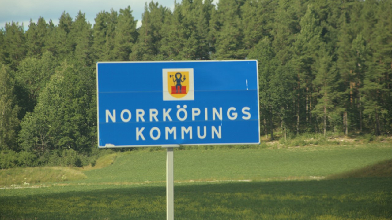 Vägskylt Norrköpings kommun